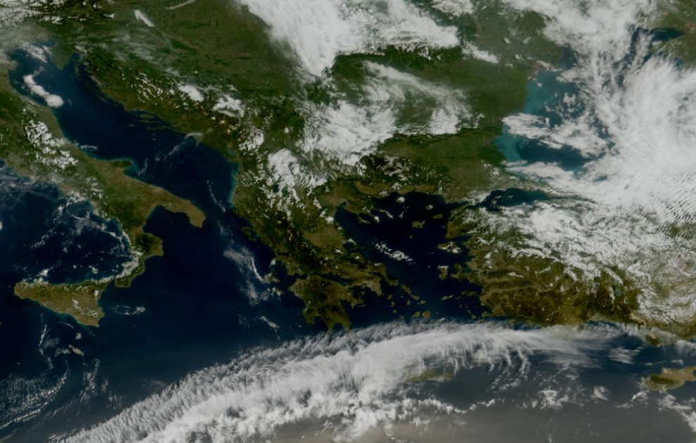 Τελευταία δορυφορική εικόνα νεφοκάλυψης