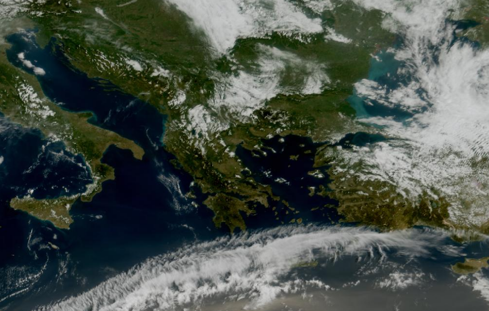 Τελευταία δορυφορική εικόνα νεφοκάλυψης