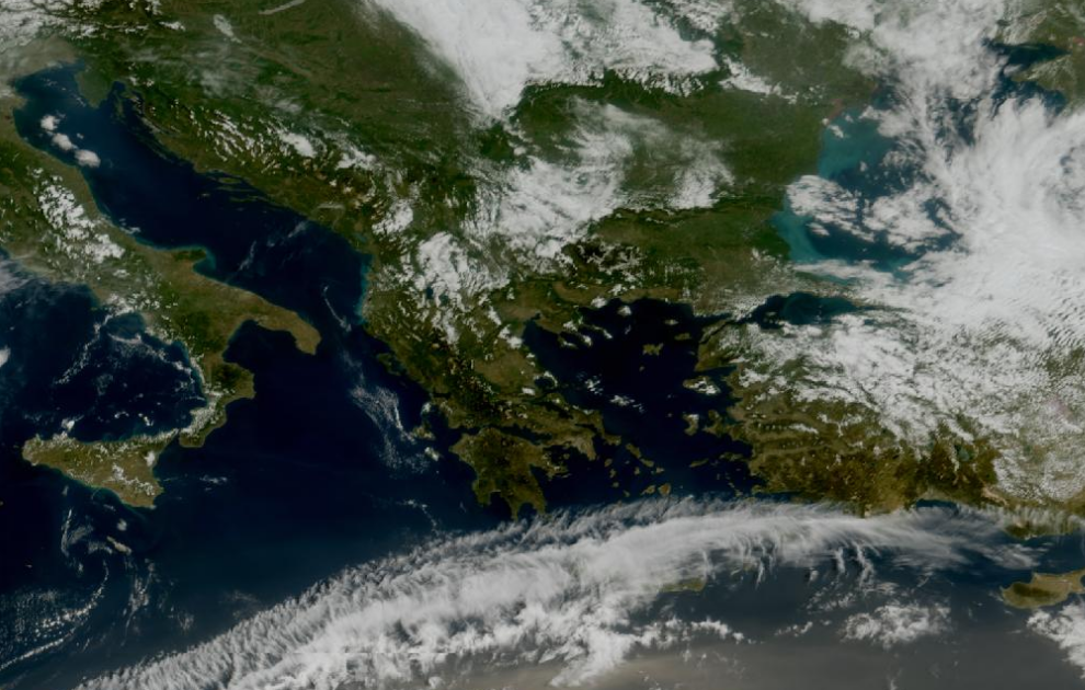 Τελευταία δορυφορική εικόνα νεφοκάλυψης