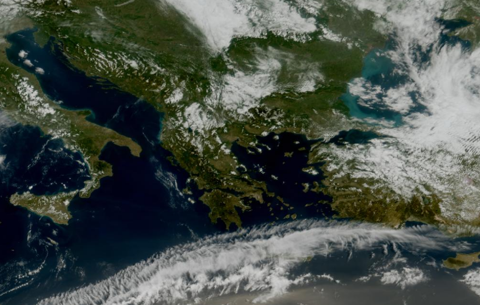 Τελευταία δορυφορική εικόνα νεφοκάλυψης