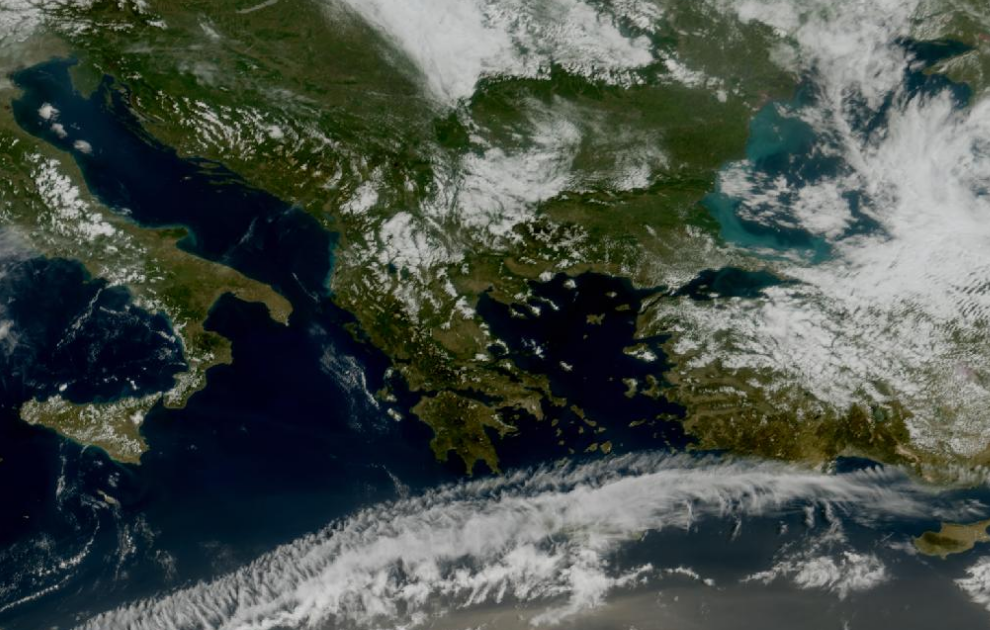 Τελευταία δορυφορική εικόνα νεφοκάλυψης