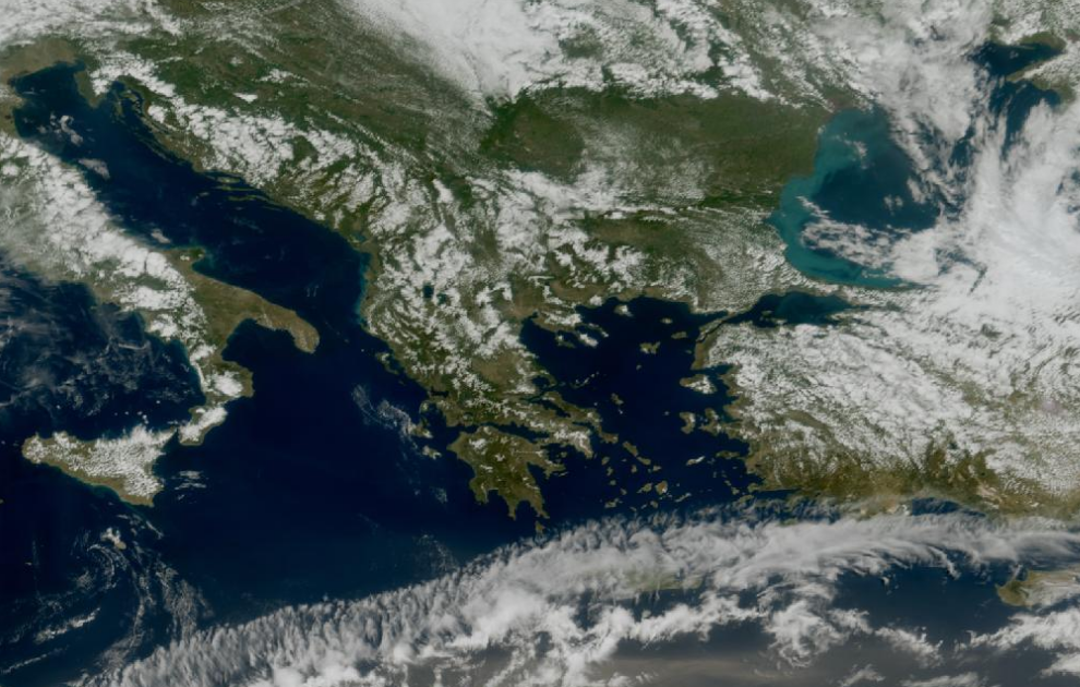 Τελευταία δορυφορική εικόνα νεφοκάλυψης