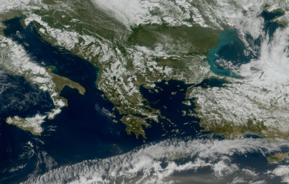Τελευταία δορυφορική εικόνα νεφοκάλυψης