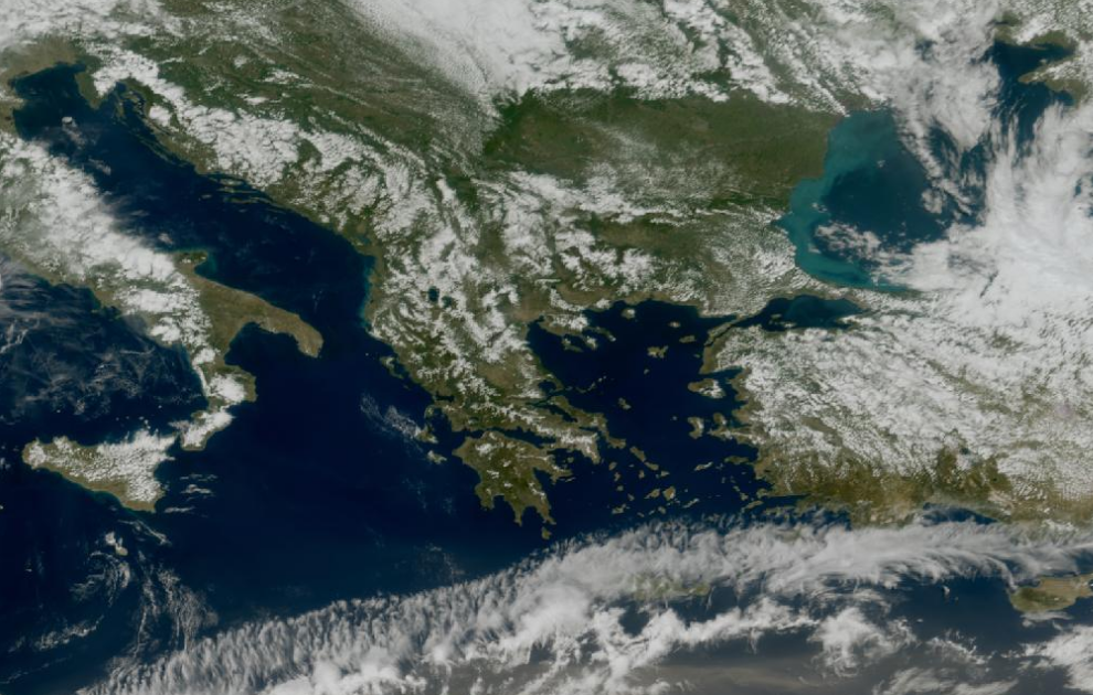 Τελευταία δορυφορική εικόνα νεφοκάλυψης
