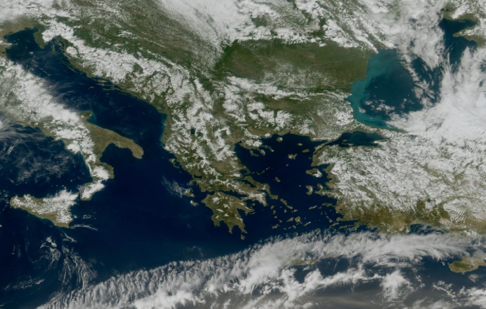 Τελευταία δορυφορική εικόνα νεφοκάλυψης