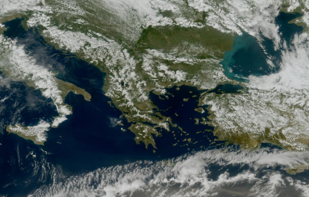 Τελευταία δορυφορική εικόνα νεφοκάλυψης