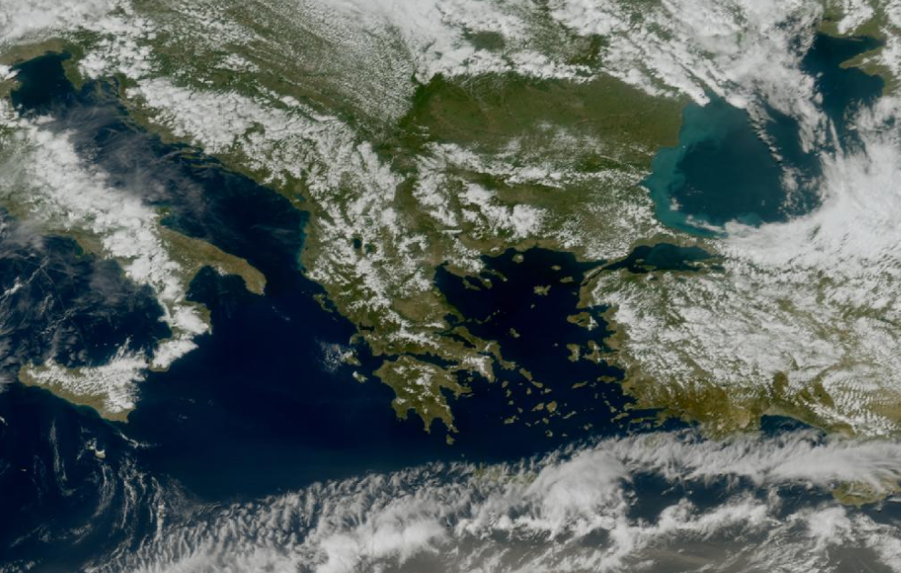 Τελευταία δορυφορική εικόνα νεφοκάλυψης