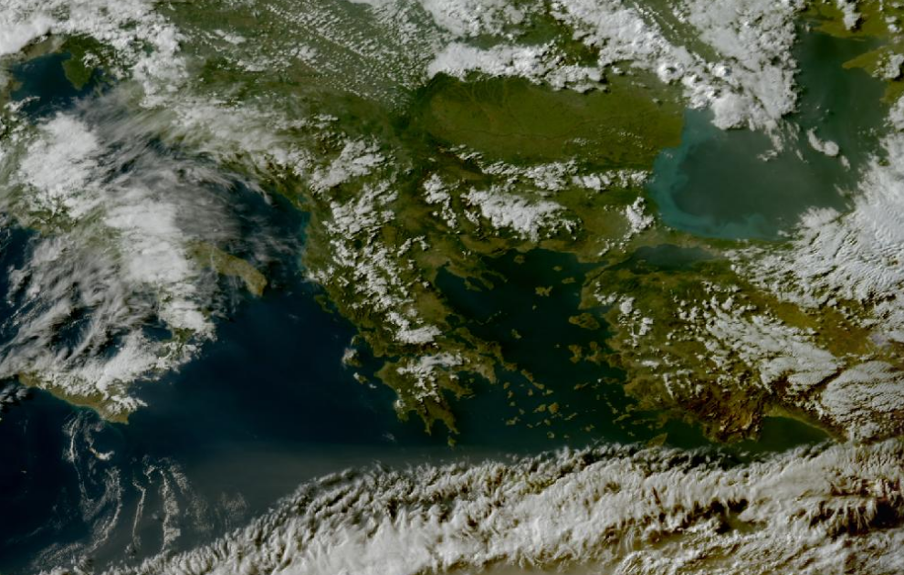 Τελευταία δορυφορική εικόνα νεφοκάλυψης