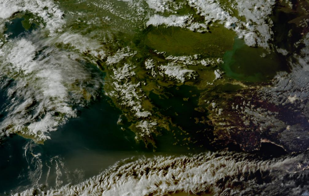 Τελευταία δορυφορική εικόνα νεφοκάλυψης