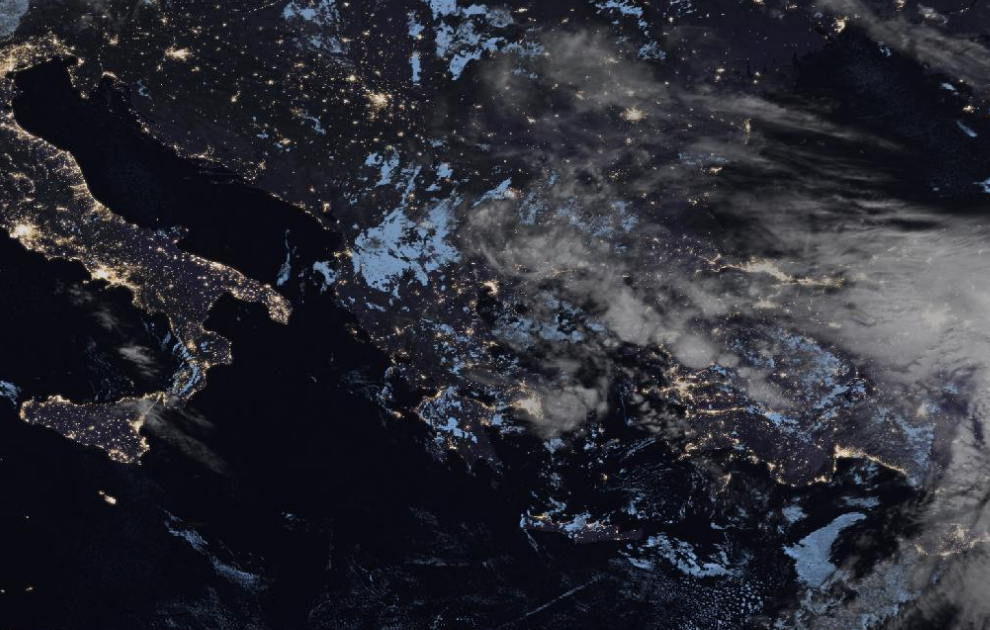 Τελευταία δορυφορική εικόνα νεφοκάλυψης