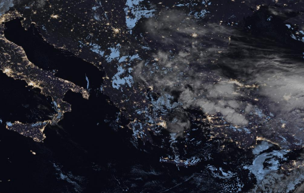 Τελευταία δορυφορική εικόνα νεφοκάλυψης