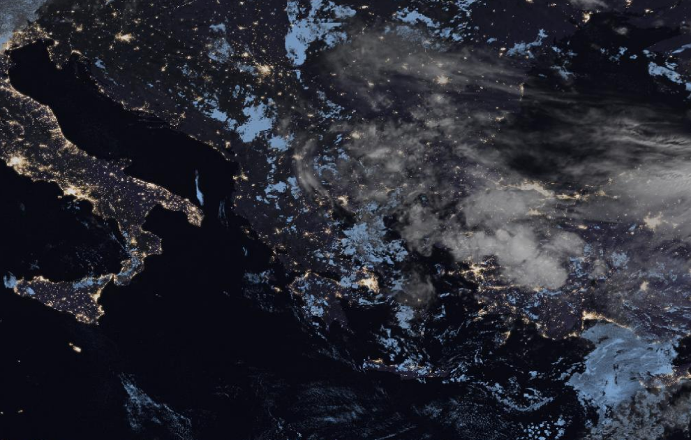 Τελευταία δορυφορική εικόνα νεφοκάλυψης