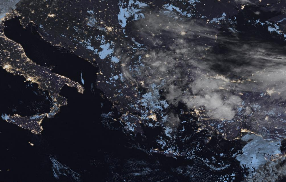 Τελευταία δορυφορική εικόνα νεφοκάλυψης