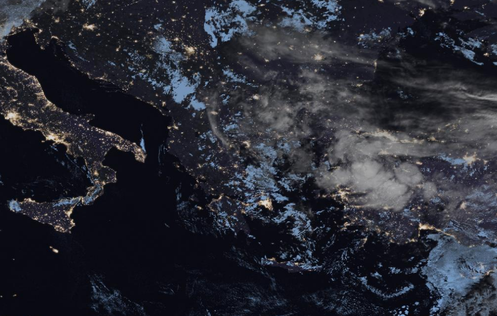 Τελευταία δορυφορική εικόνα νεφοκάλυψης