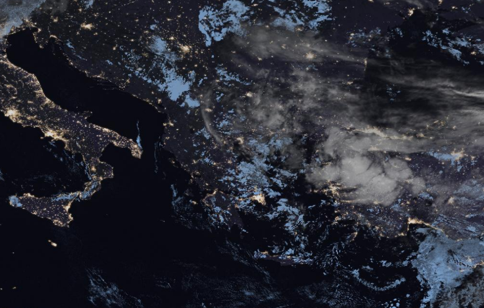 Τελευταία δορυφορική εικόνα νεφοκάλυψης