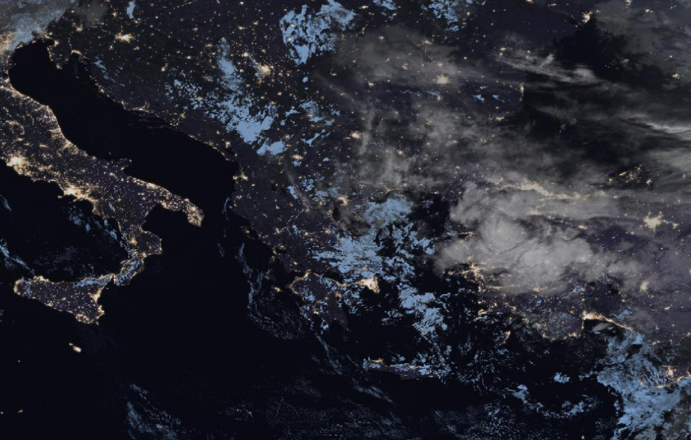 Τελευταία δορυφορική εικόνα νεφοκάλυψης