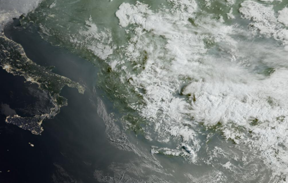 Τελευταία δορυφορική εικόνα νεφοκάλυψης