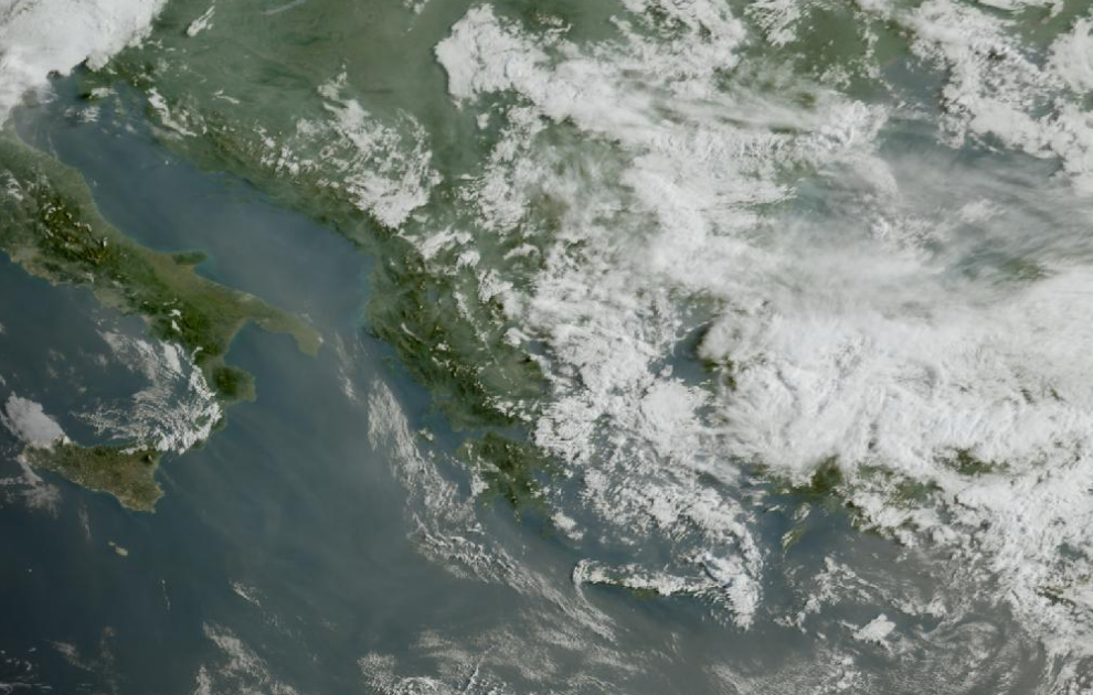 Τελευταία δορυφορική εικόνα νεφοκάλυψης