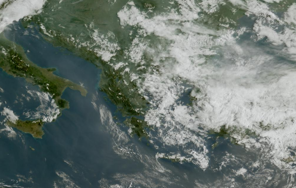 Τελευταία δορυφορική εικόνα νεφοκάλυψης