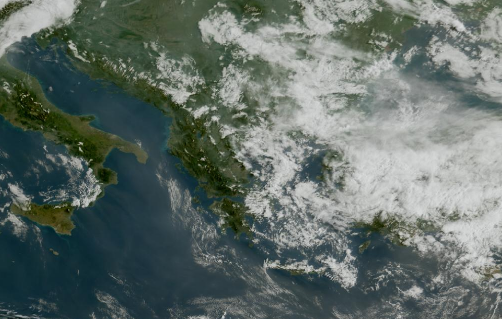 Τελευταία δορυφορική εικόνα νεφοκάλυψης