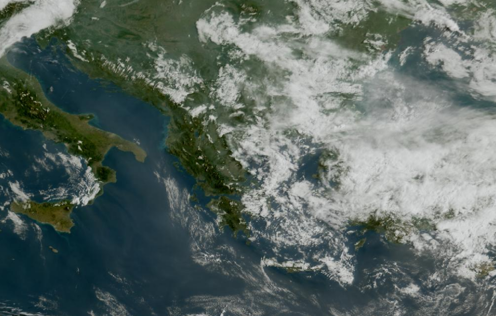 Τελευταία δορυφορική εικόνα νεφοκάλυψης