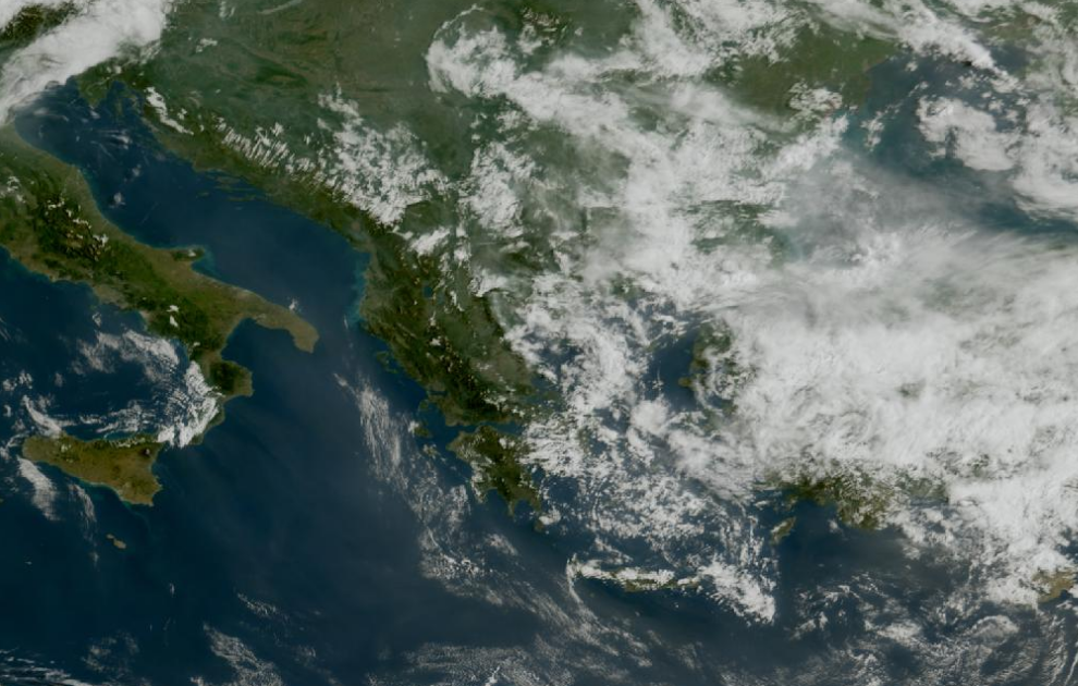 Τελευταία δορυφορική εικόνα νεφοκάλυψης