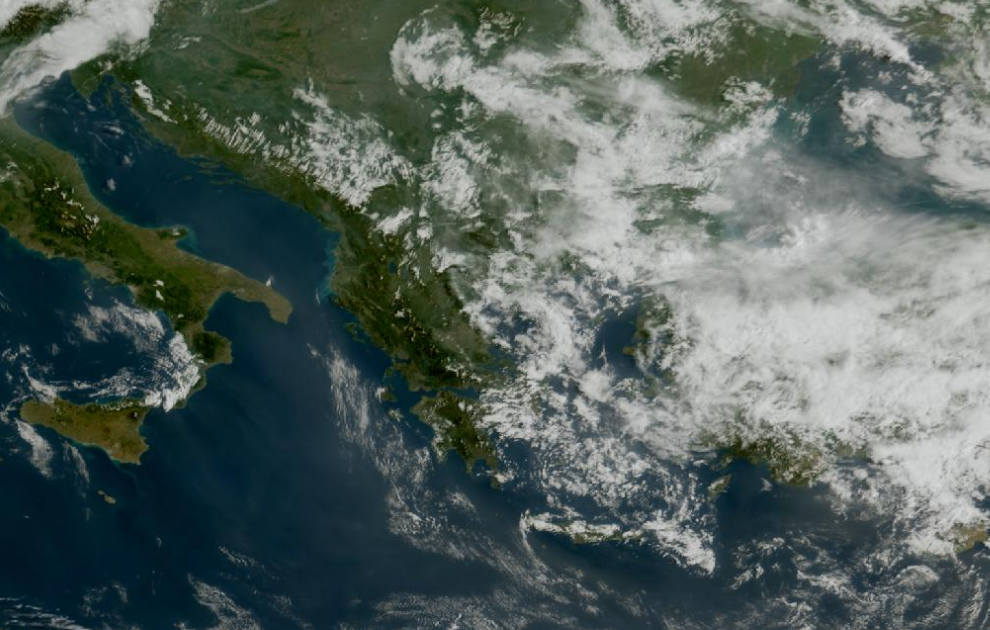 Τελευταία δορυφορική εικόνα νεφοκάλυψης