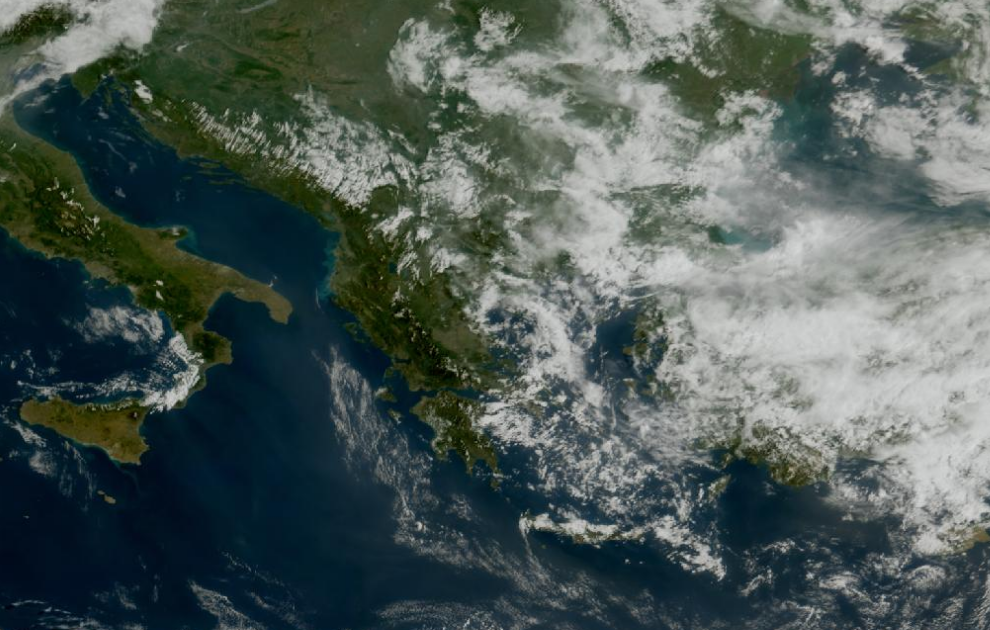 Τελευταία δορυφορική εικόνα νεφοκάλυψης
