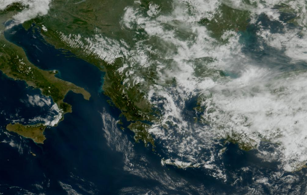 Τελευταία δορυφορική εικόνα νεφοκάλυψης