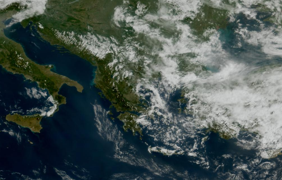 Τελευταία δορυφορική εικόνα νεφοκάλυψης