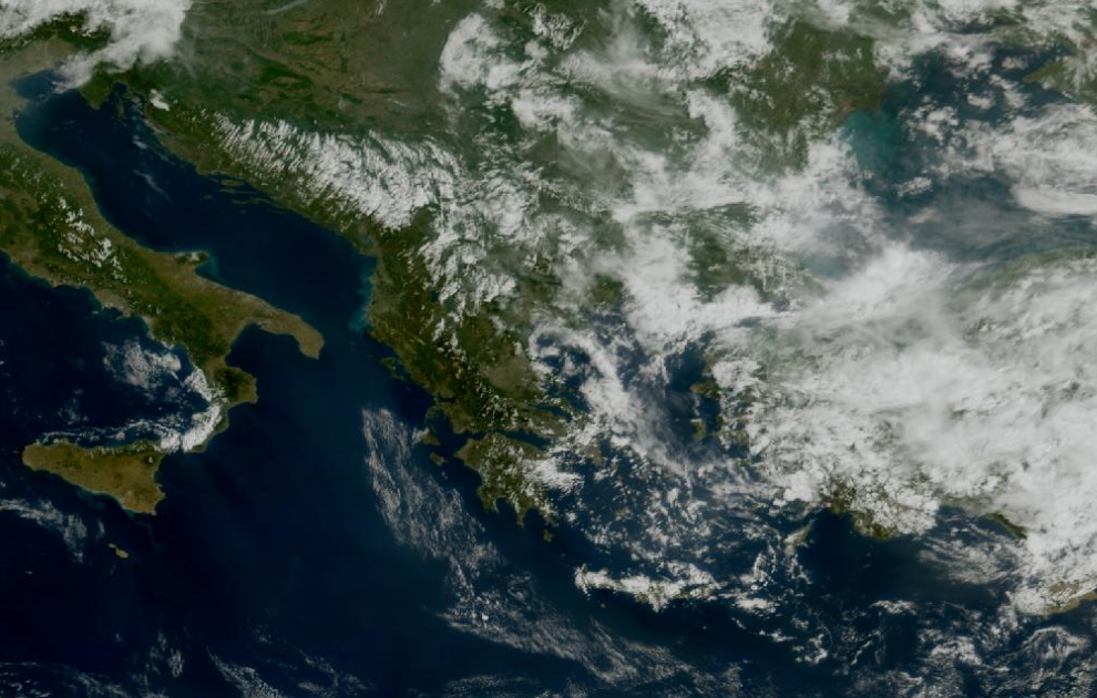 Τελευταία δορυφορική εικόνα νεφοκάλυψης