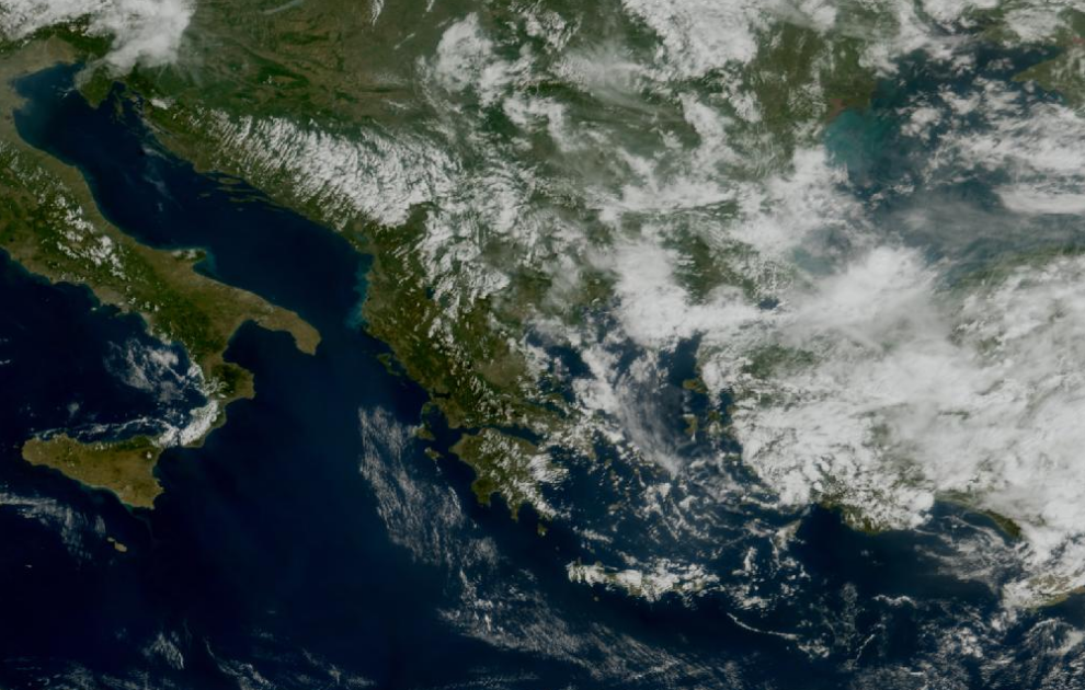 Τελευταία δορυφορική εικόνα νεφοκάλυψης
