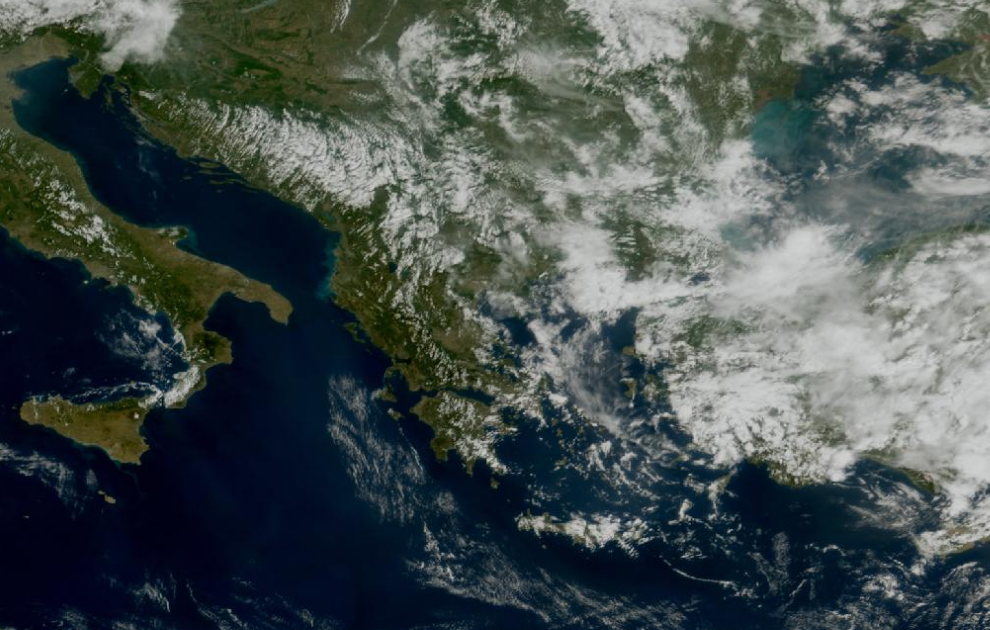Τελευταία δορυφορική εικόνα νεφοκάλυψης