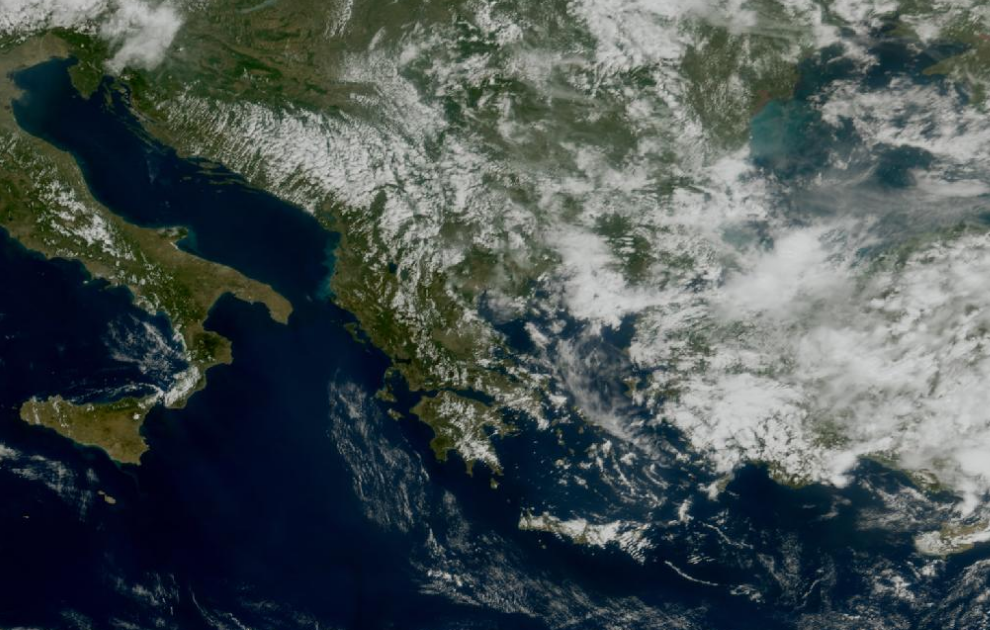 Τελευταία δορυφορική εικόνα νεφοκάλυψης