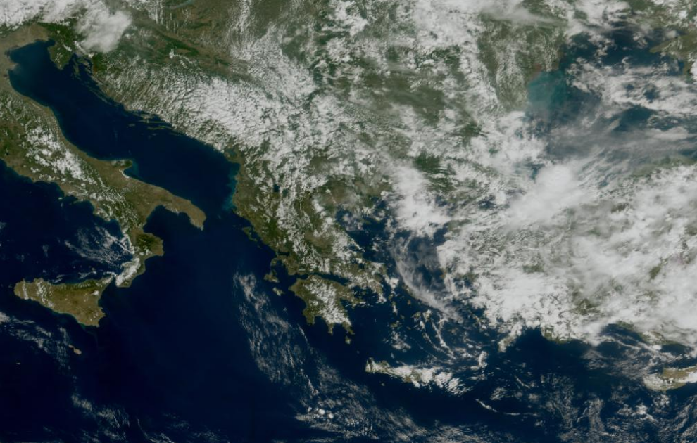 Τελευταία δορυφορική εικόνα νεφοκάλυψης