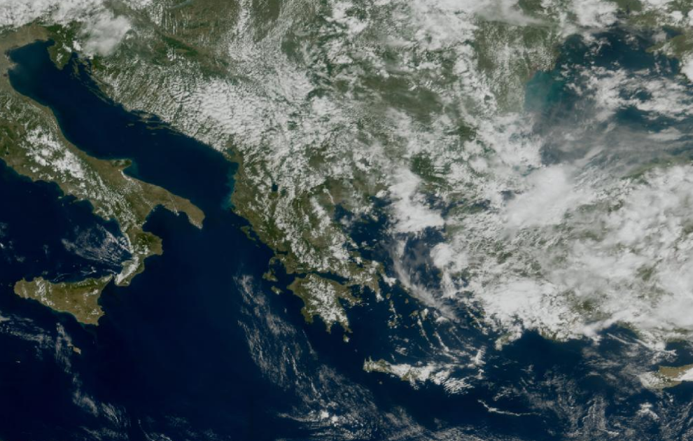 Τελευταία δορυφορική εικόνα νεφοκάλυψης