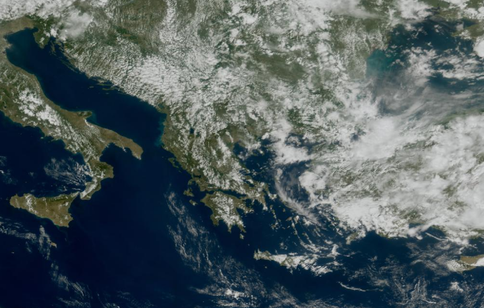 Τελευταία δορυφορική εικόνα νεφοκάλυψης