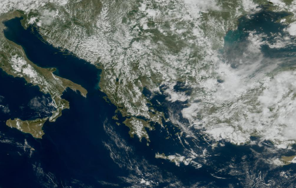 Τελευταία δορυφορική εικόνα νεφοκάλυψης