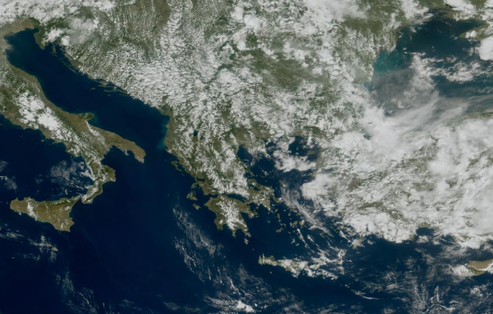 Τελευταία δορυφορική εικόνα νεφοκάλυψης