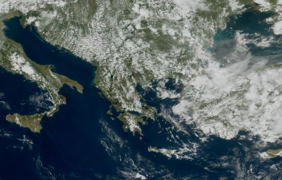 Τελευταία δορυφορική εικόνα νεφοκάλυψης