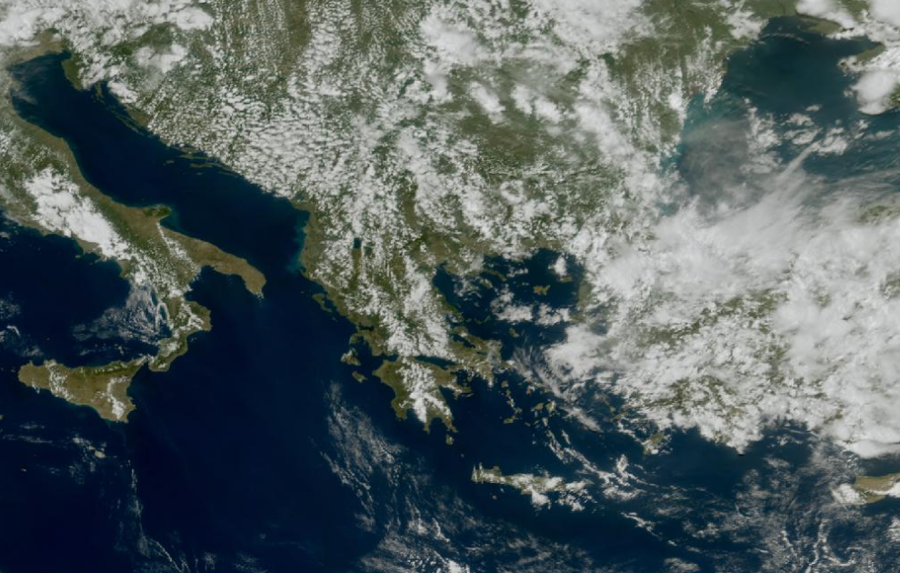 Τελευταία δορυφορική εικόνα νεφοκάλυψης