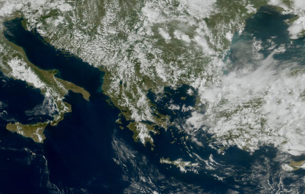 Τελευταία δορυφορική εικόνα νεφοκάλυψης