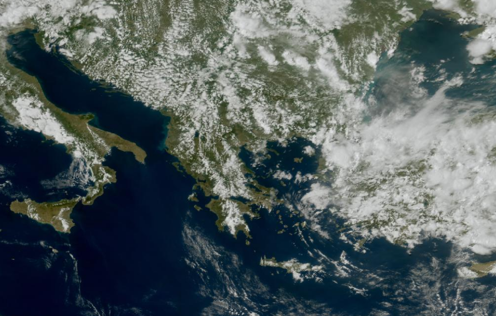 Τελευταία δορυφορική εικόνα νεφοκάλυψης
