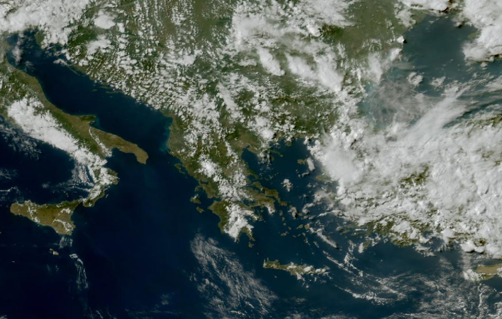 Τελευταία δορυφορική εικόνα νεφοκάλυψης