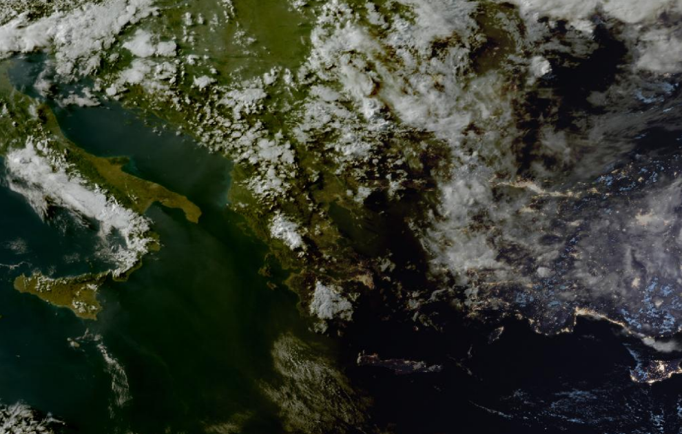 Τελευταία δορυφορική εικόνα νεφοκάλυψης