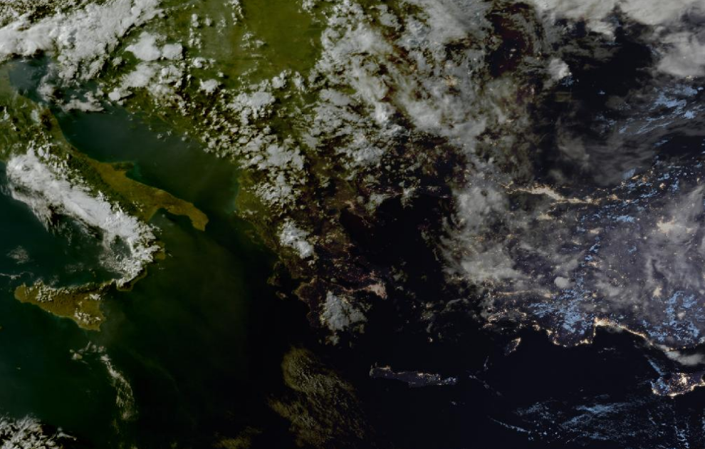 Τελευταία δορυφορική εικόνα νεφοκάλυψης