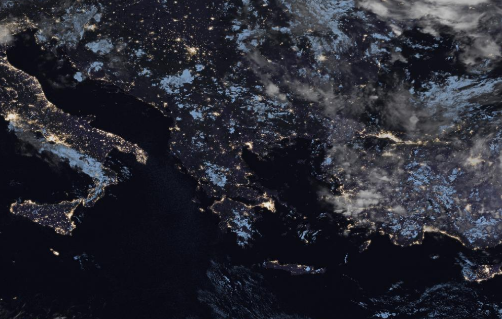 Τελευταία δορυφορική εικόνα νεφοκάλυψης