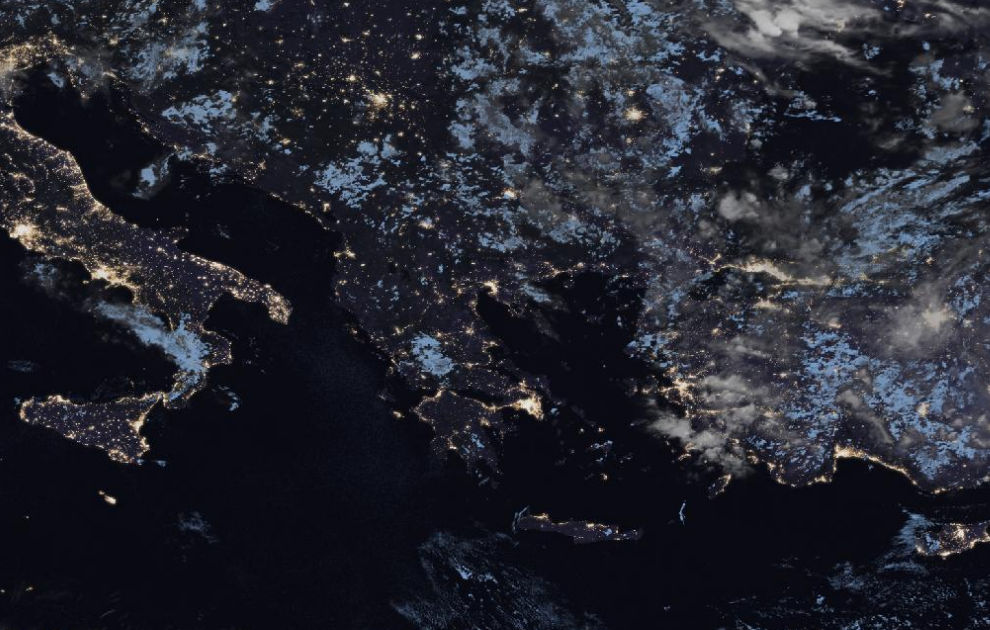 Τελευταία δορυφορική εικόνα νεφοκάλυψης