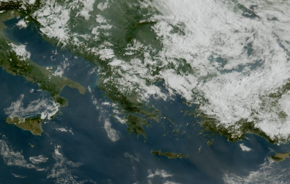 Τελευταία δορυφορική εικόνα νεφοκάλυψης