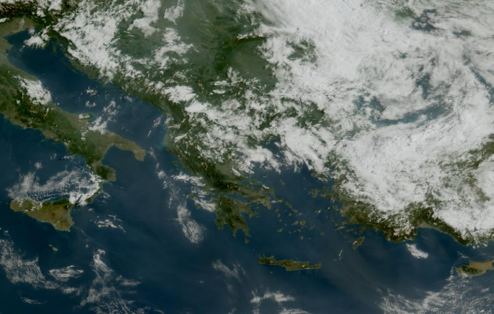 Τελευταία δορυφορική εικόνα νεφοκάλυψης